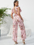 Printed Surplice Cap Sleeve Top and Pants Set STYLE SOURCE