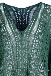 Cutout V-Neck Cover-Up with Tassel STYLE SOURCE