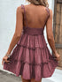 Frill Spaghetti Strap Tiered Dress STYLE SOURCE