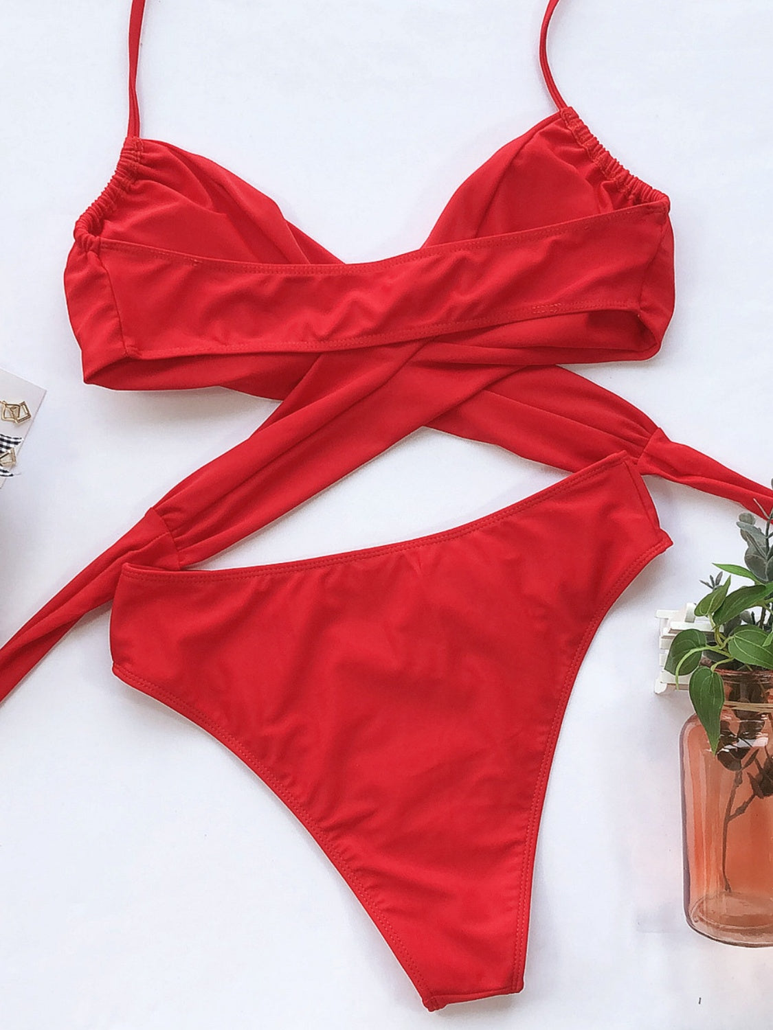 Halter Neck Two-Piece Bikini Set STYLE SOURCE