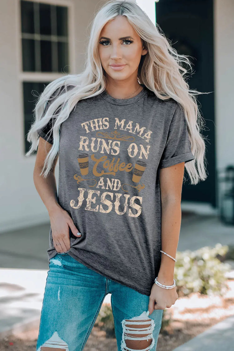 Slogan Graphic Round Neck Tee STYLE SOURCE