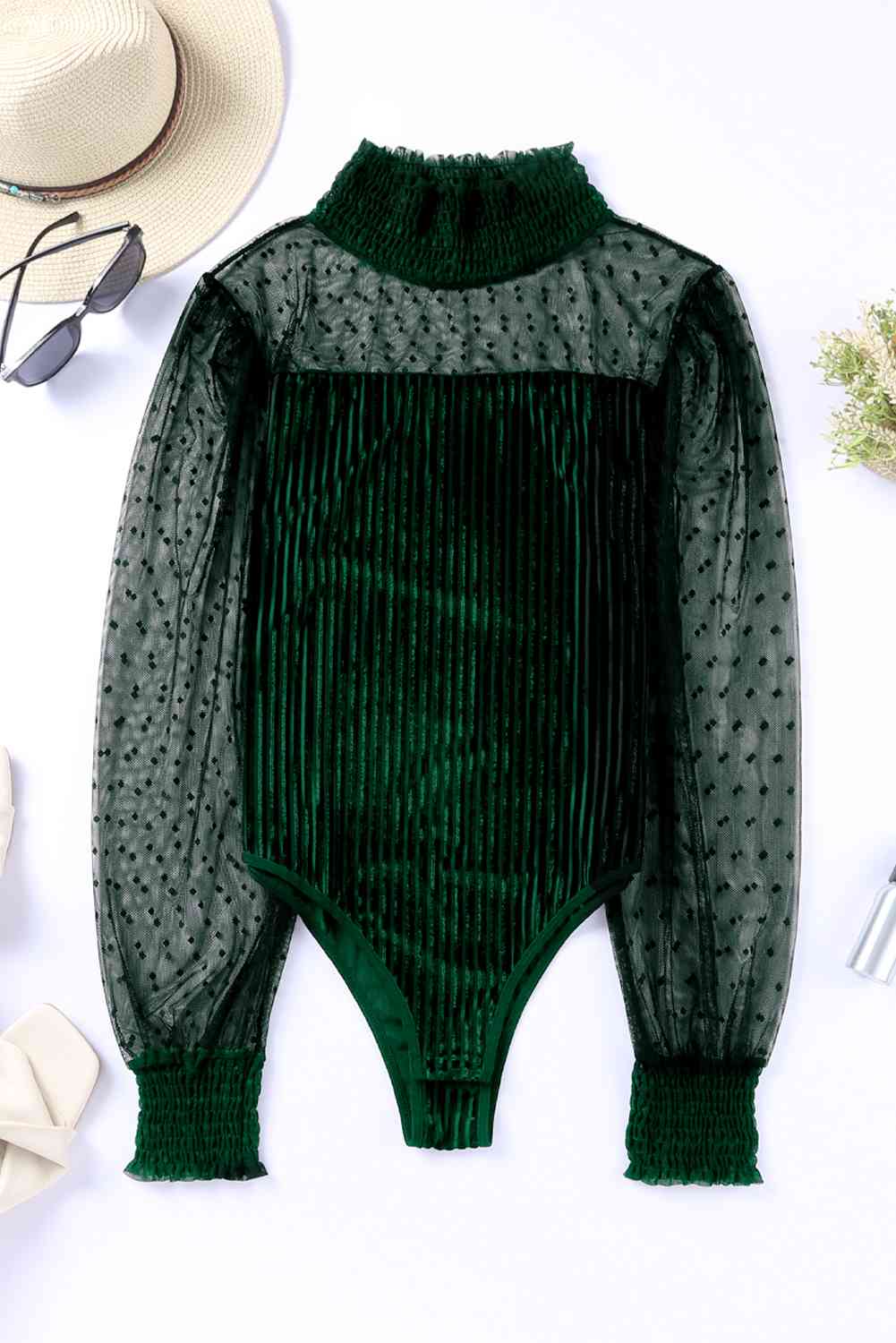 Mesh Long Sleeve Bodysuit STYLE SOURCE