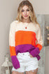 Round Neck Color Block Sweater STYLE SOURCE