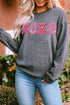 XOXO Round Neck Dropped Shoulder Sweatshirt STYLE SOURCE