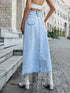 Raw Hem Denim Skirt STYLE SOURCE