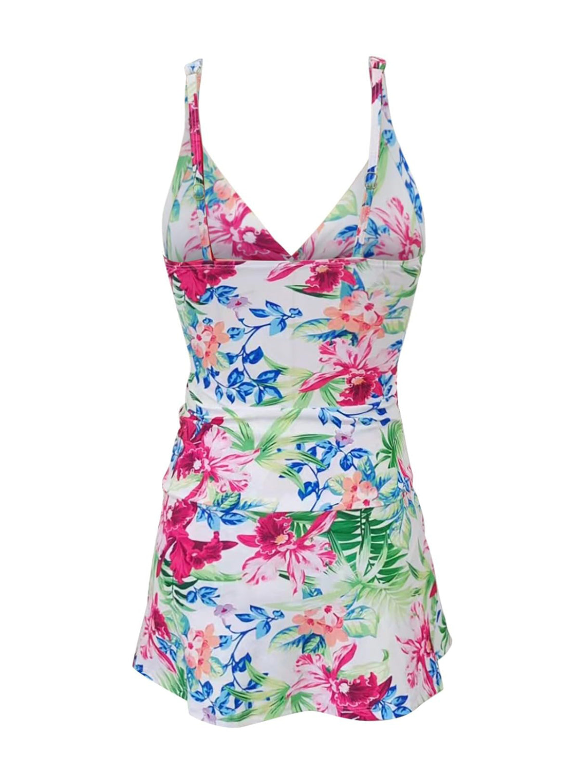 Printed Spaghetti Strap Top and Skirt Swim Set STYLE SOURCE