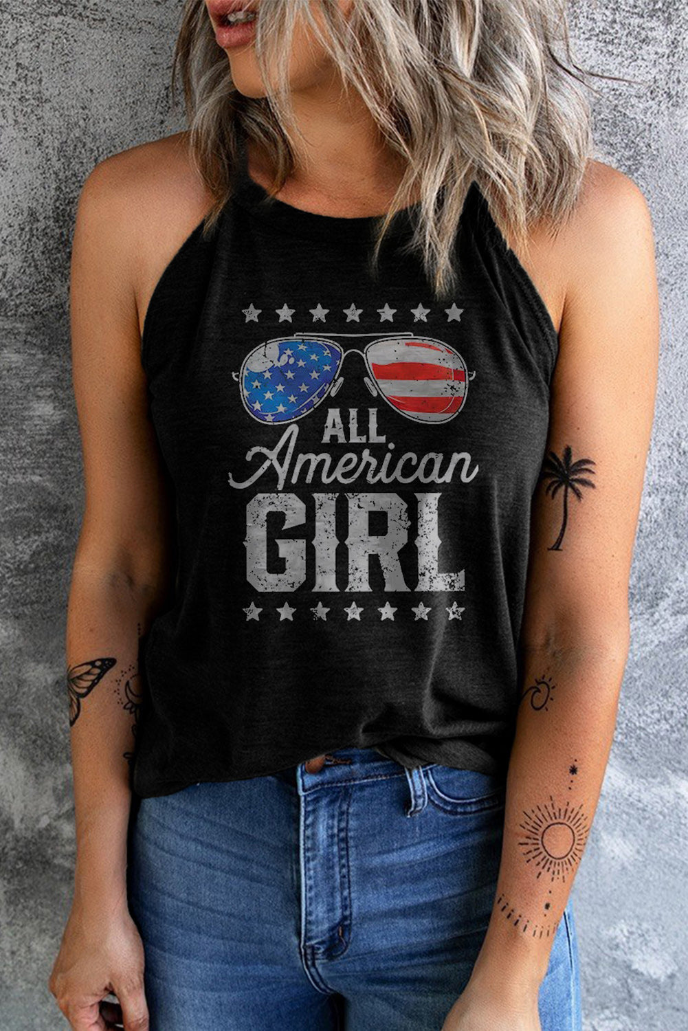 ALL AMERICAN GIRL Graphic Tank STYLE SOURCE