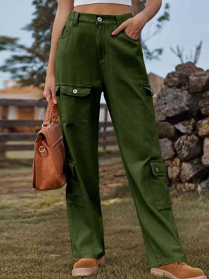 Buttoned Long Jeans STYLE SOURCE