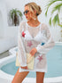 Sequin Star Round Neck Long Sleeve Cover Up STYLE SOURCE