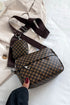 Geometric PU Leather Shoulder Bag with Small Purse STYLE SOURCE