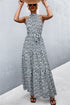 Printed Sleeveless Tie Waist Maxi Dress STYLE SOURCE