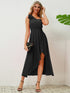 Bow Asymmetrical Neck Sleeveless Dress STYLE SOURCE