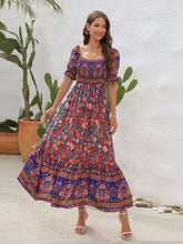 Floral Flounce Sleeve Midi Dress STYLE SOURCE