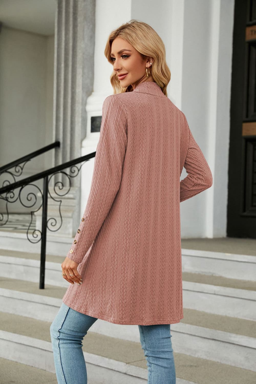 Long Sleeve Open Front Cardigan STYLE SOURCE