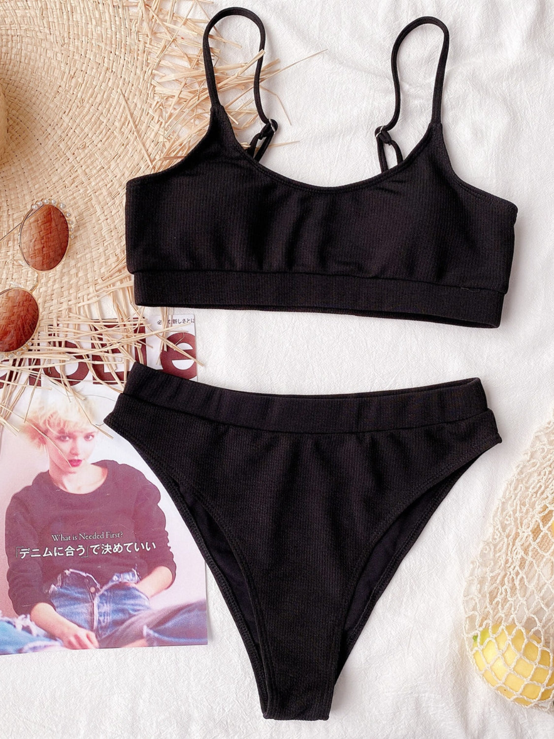 Scoop Neck Spaghetti Strap Two-Piece Swim Set STYLE SOURCE