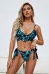 Printed Ruffle Trim Open Back Bikini Set STYLE SOURCE