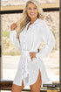 Belted Button-Front Cover-Up Shirt Dress STYLE SOURCE