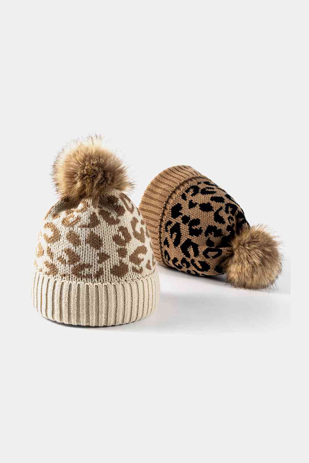 Leopard Pom-Pom Cuffed Beanie STYLE SOURCE