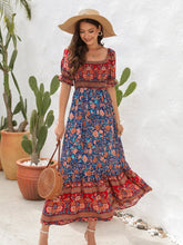 Floral Flounce Sleeve Midi Dress STYLE SOURCE