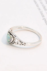 Silver Heart-Shape Opal Ring STYLE SOURCE