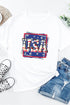 USA Graphic Round Neck Tee Shirt STYLE SOURCE