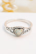 Silver Heart-Shape Opal Ring STYLE SOURCE