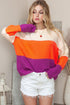 Round Neck Color Block Sweater STYLE SOURCE