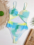 Cutout Tie-Dye Spaghetti Strap One-Piece Swimwear STYLE SOURCE