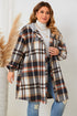 Plus Size Plaid Drop Shoulder Hooded Coat STYLE SOURCE