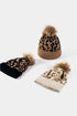 Leopard Pom-Pom Cuffed Beanie STYLE SOURCE