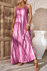 Tie-Dye Spaghetti Strap Maxi Dress STYLE SOURCE