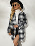 Plaid Collared Longline Coat STYLE SOURCE