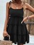 Frill Spaghetti Strap Tiered Dress STYLE SOURCE