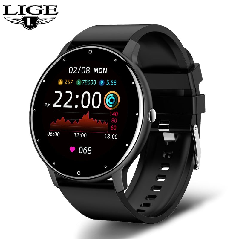 LIGE 2022 New Smart Touch Screen Watch For Men STYLE SOURCE