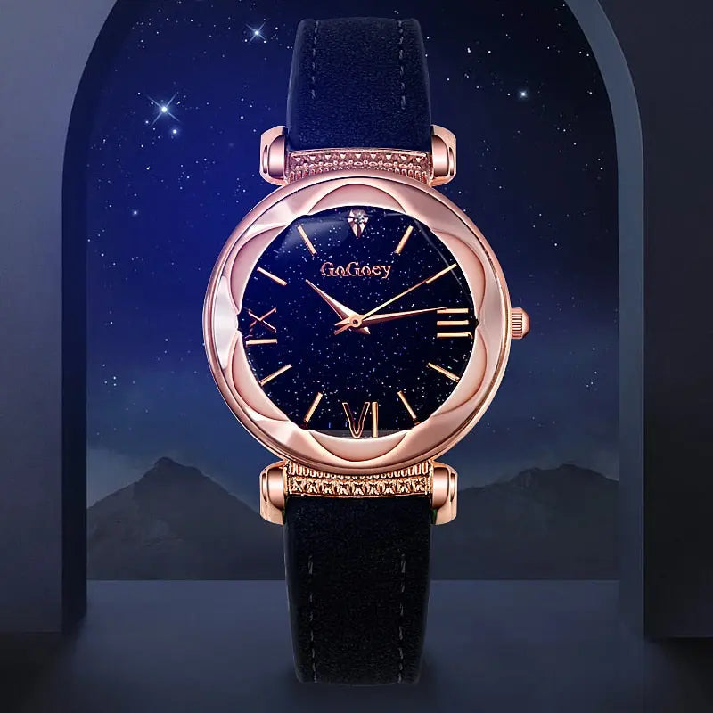Star Crystal cut female watch STYLE SOURCE