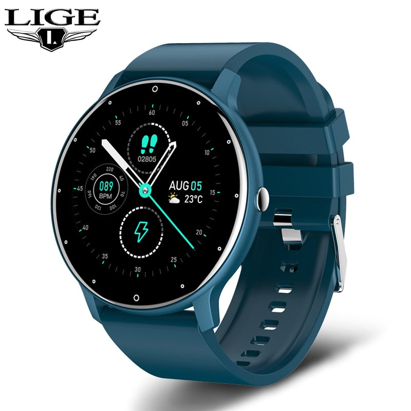 LIGE 2022 New Smart Touch Screen Watch For Men STYLE SOURCE