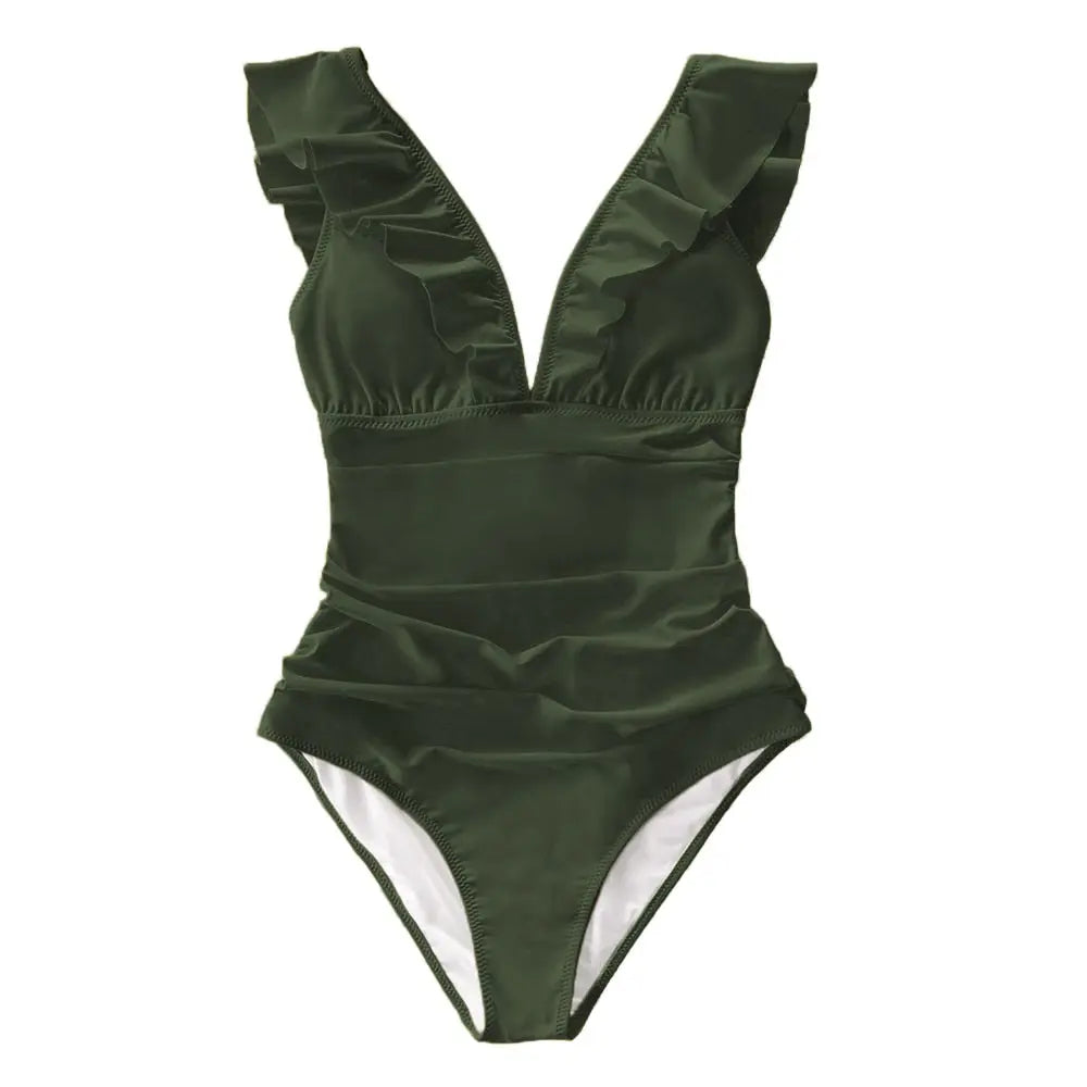 2023  lace Up Back One-piece Womens Swimsuit STYLE SOURCE