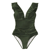2023  lace Up Back One-piece Womens Swimsuit STYLE SOURCE