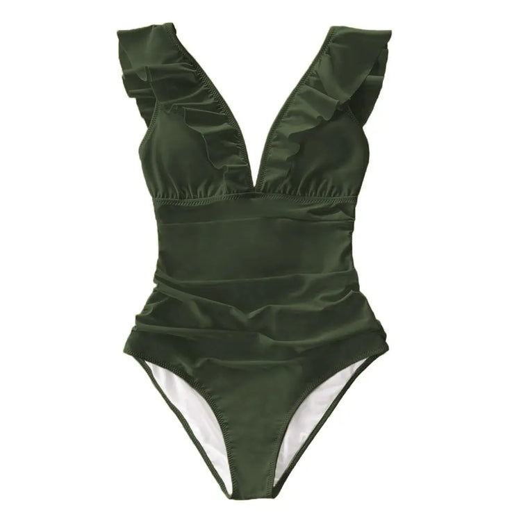 2023  lace Up Back One-piece Womens Swimsuit STYLE SOURCE