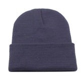 Solid Knitted Hat Winter Hats For Men STYLE SOURCE