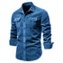 2021 New Single Breasted 100% Cotton Men's Shirt STYLE SOURCE