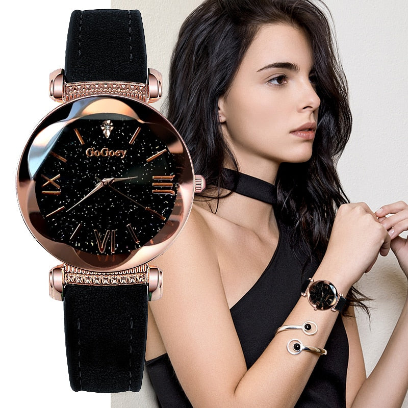 Star Crystal cut female watch STYLE SOURCE