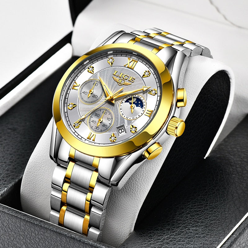 LIGE 2021 New Gold Watch For Women STYLE SOURCE