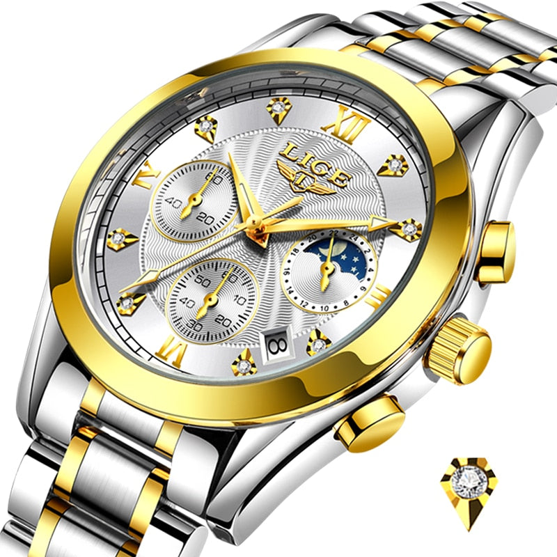 LIGE 2021 New Gold Watch For Women STYLE SOURCE