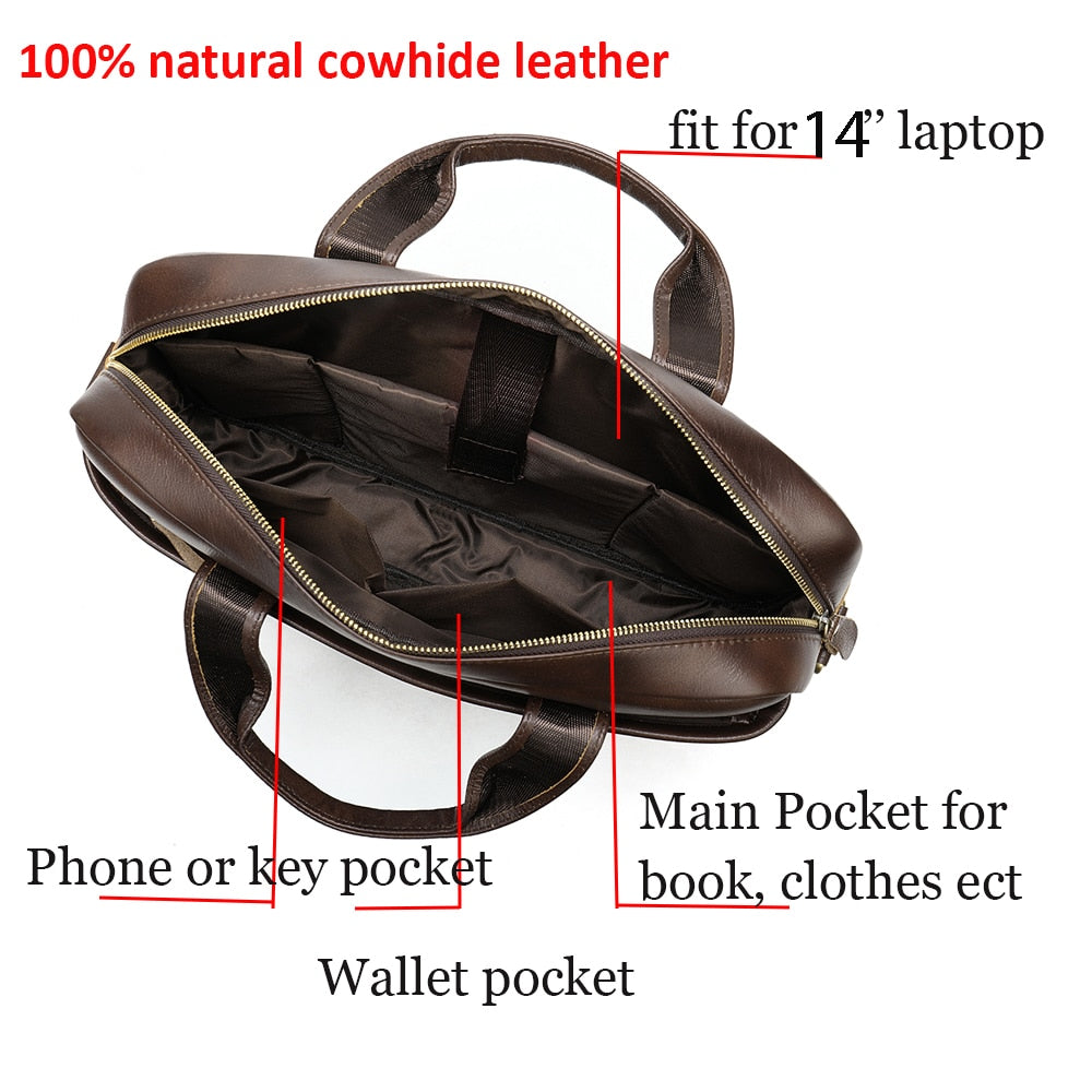 WESTAL Genuine Leather Men's Bag STYLE SOURCE