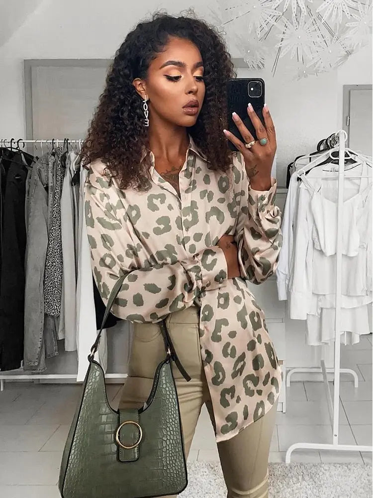 women satin blouse long sleeve zebra print shirts vintage office ladies tops femme chandails fashion blusa de mujer Chandails STYLE SOURCE