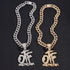 Hip Hop OTF Crystal Letter Pendant Necklaces for Women STYLE SOURCE