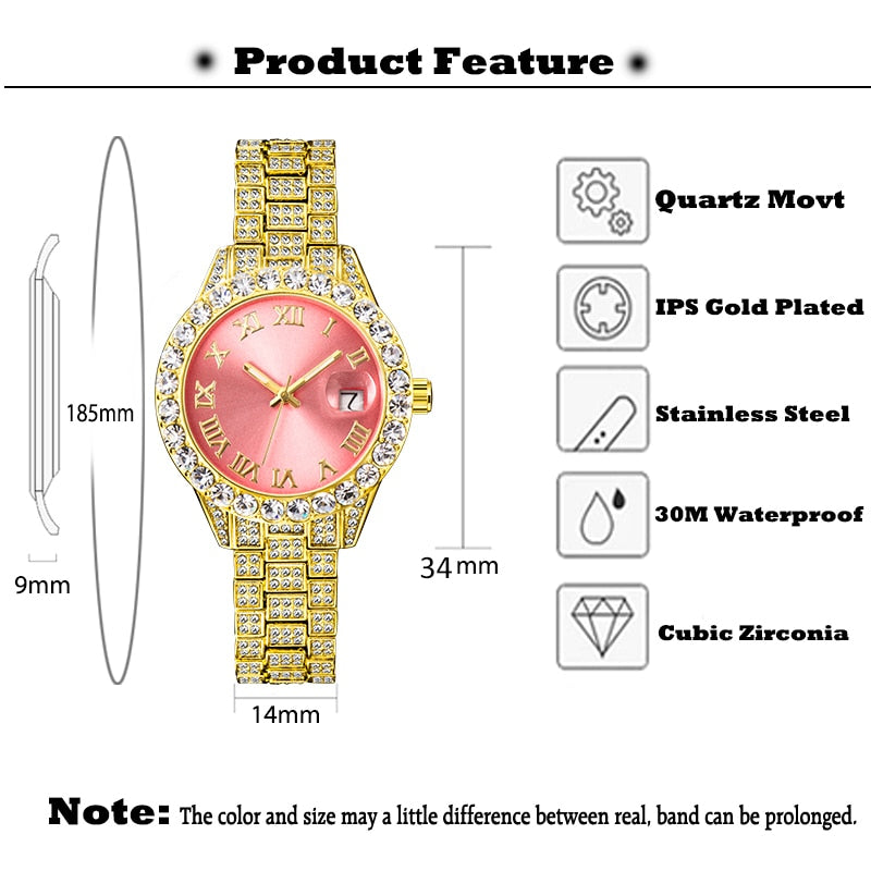 MISSFOX Pink Women Luxury Quartz Watch STYLE SOURCE