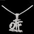 Hip Hop OTF Crystal Letter Pendant Necklaces for Women STYLE SOURCE