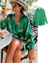 2022 Spring Women Satin Long Sleeve Blouse STYLE SOURCE